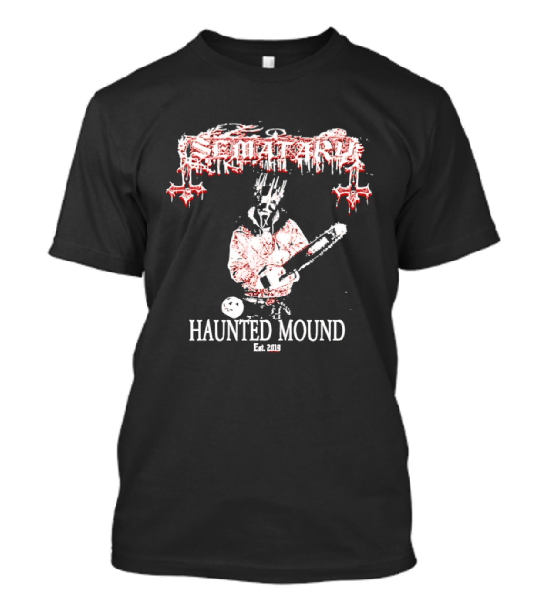 Sematary Haunted Mound Est 2019 Red Gothic Cryptic Aesthetic T-Shirt