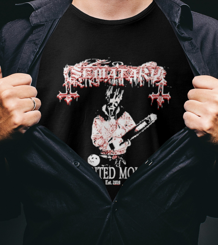 Sematary Haunted Mound Est 2019 Red Gothic Cryptic Aesthetic T-Shirt