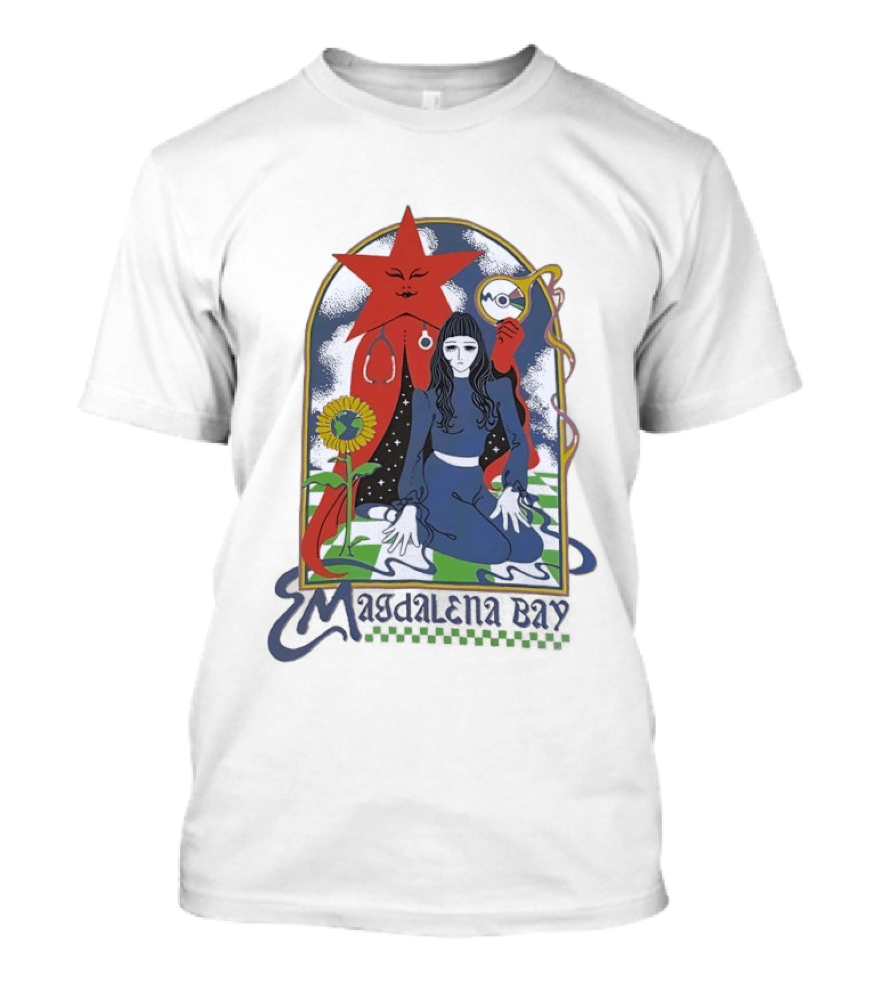 Magdalena Bay Band Psychedelic Star And Sunflower Surreal T-Shirt