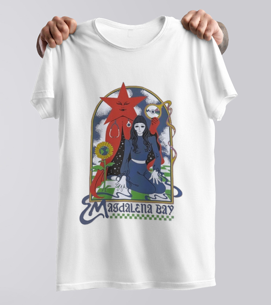 Magdalena Bay Band Psychedelic Star And Sunflower Surreal T-Shirt