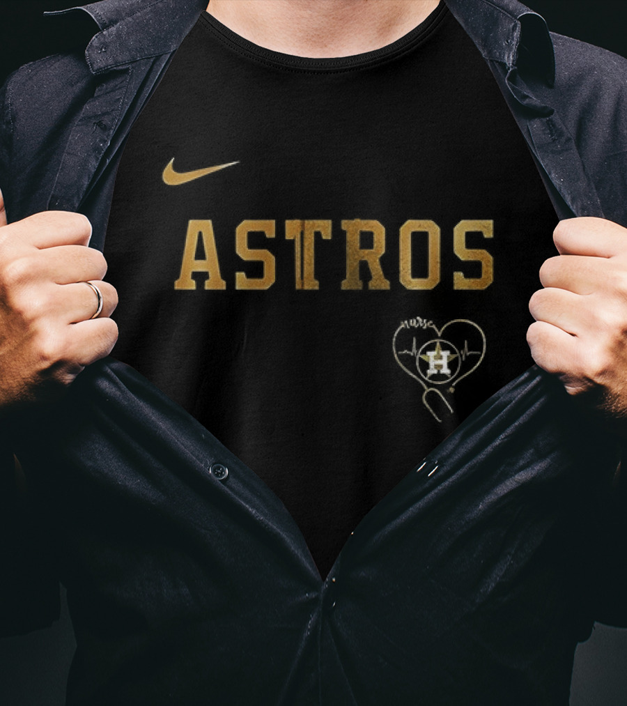 Nike Houston Astros Never Underestimate A Nurse T-Shirt