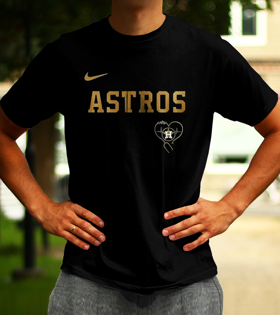 Nike Houston Astros Never Underestimate A Nurse T-Shirt