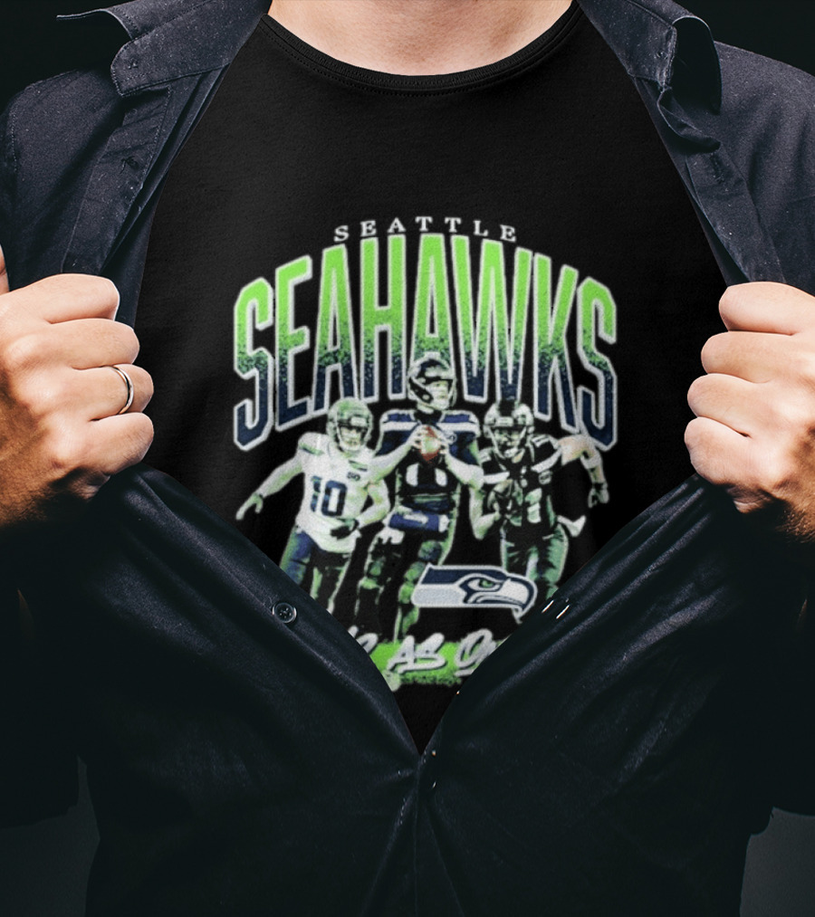 Seattle Seahawks 12 As One Nike Black Loose Crewneck T-Shirt