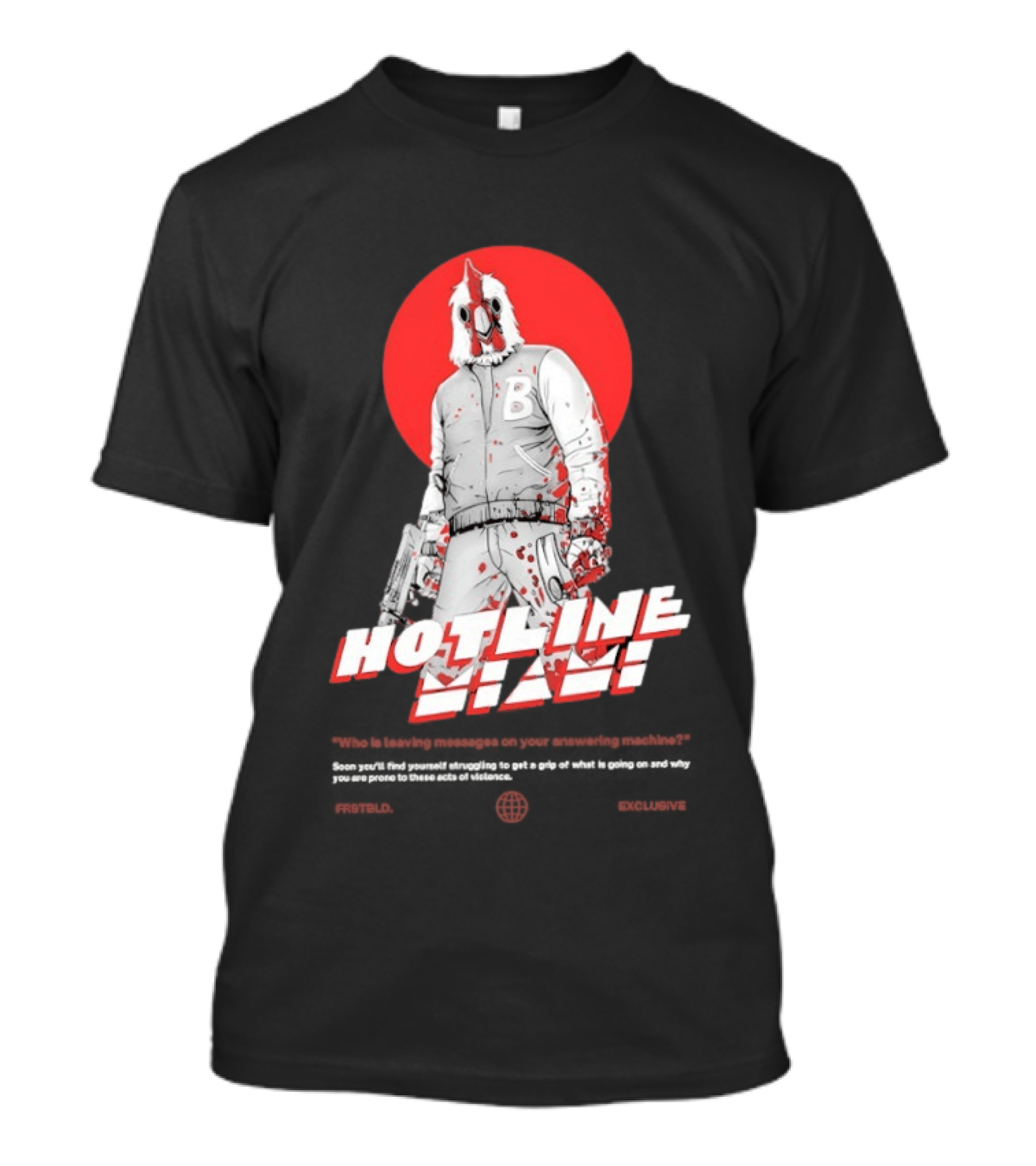 Hotline Miami Jacket Character With Dual Pistols Red T-Shirt