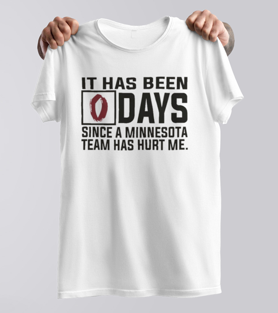 It Has Been 0 Days Since A Minnesota Team Has Hurt Me T-Shirt