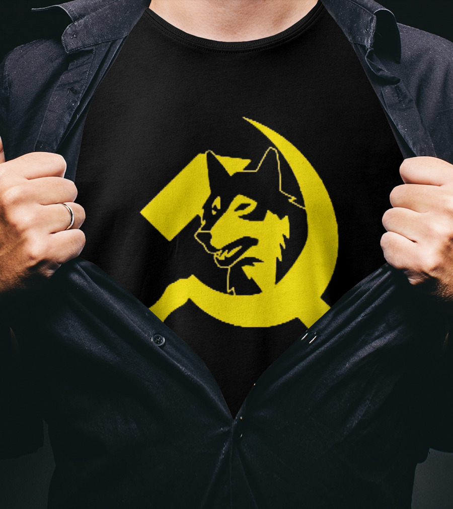 Minnesota Timberwolves Hammer Sickle Symbol Wolf Head T-Shirt