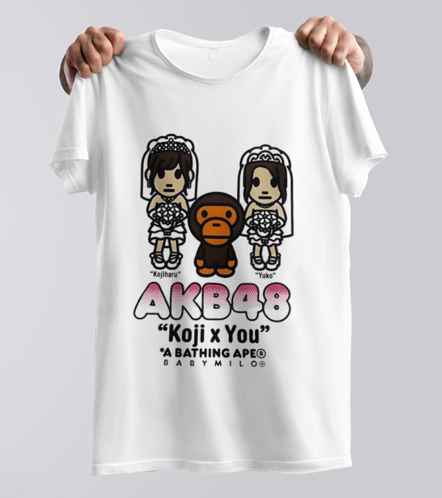 AKB48 Koji X You Collaboration A Bathing Ape Bape Baby Milo T-Shirt