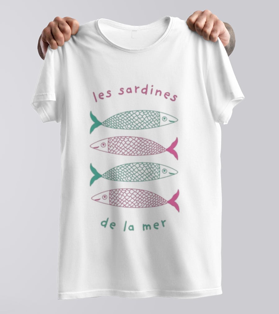 Les Sardines De La Mer Colorful Fish T-Shirt