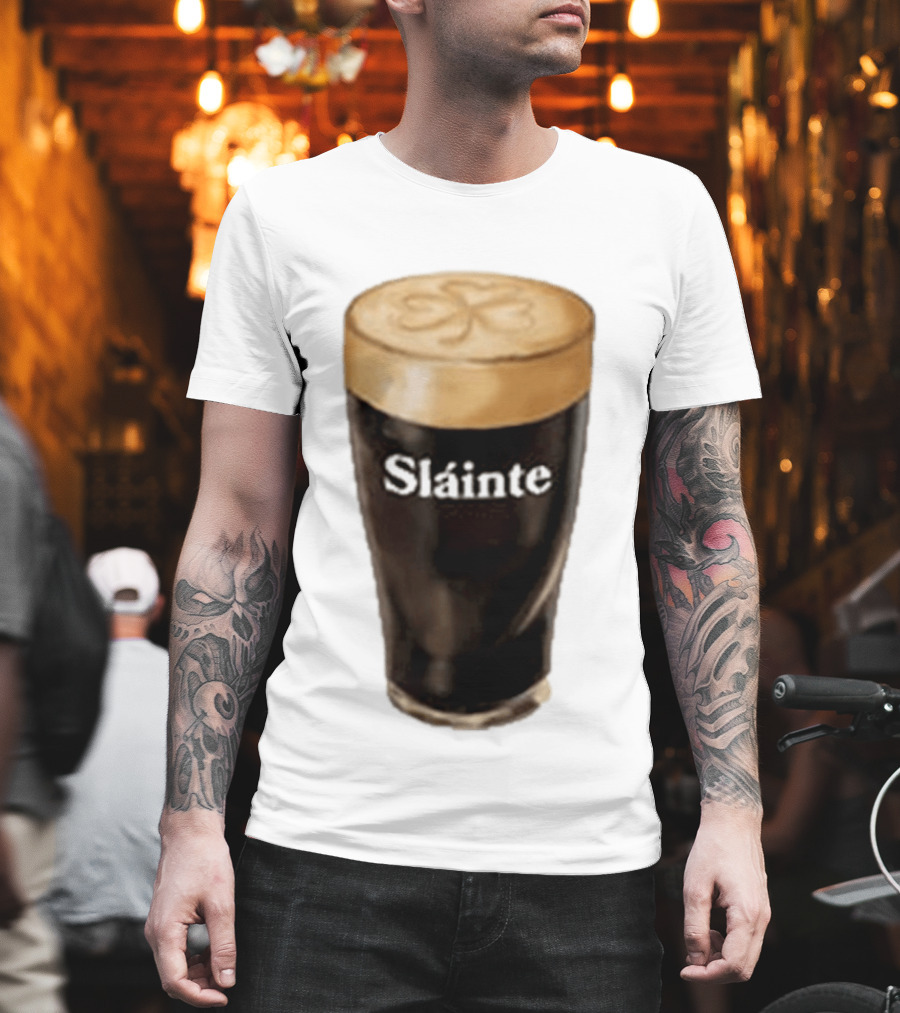 Sláinte Irish Shamrock Brew Pint T-Shirt