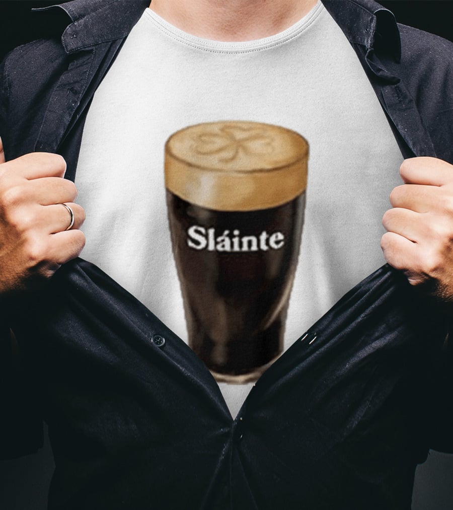 Sláinte Irish Shamrock Brew Pint T-Shirt