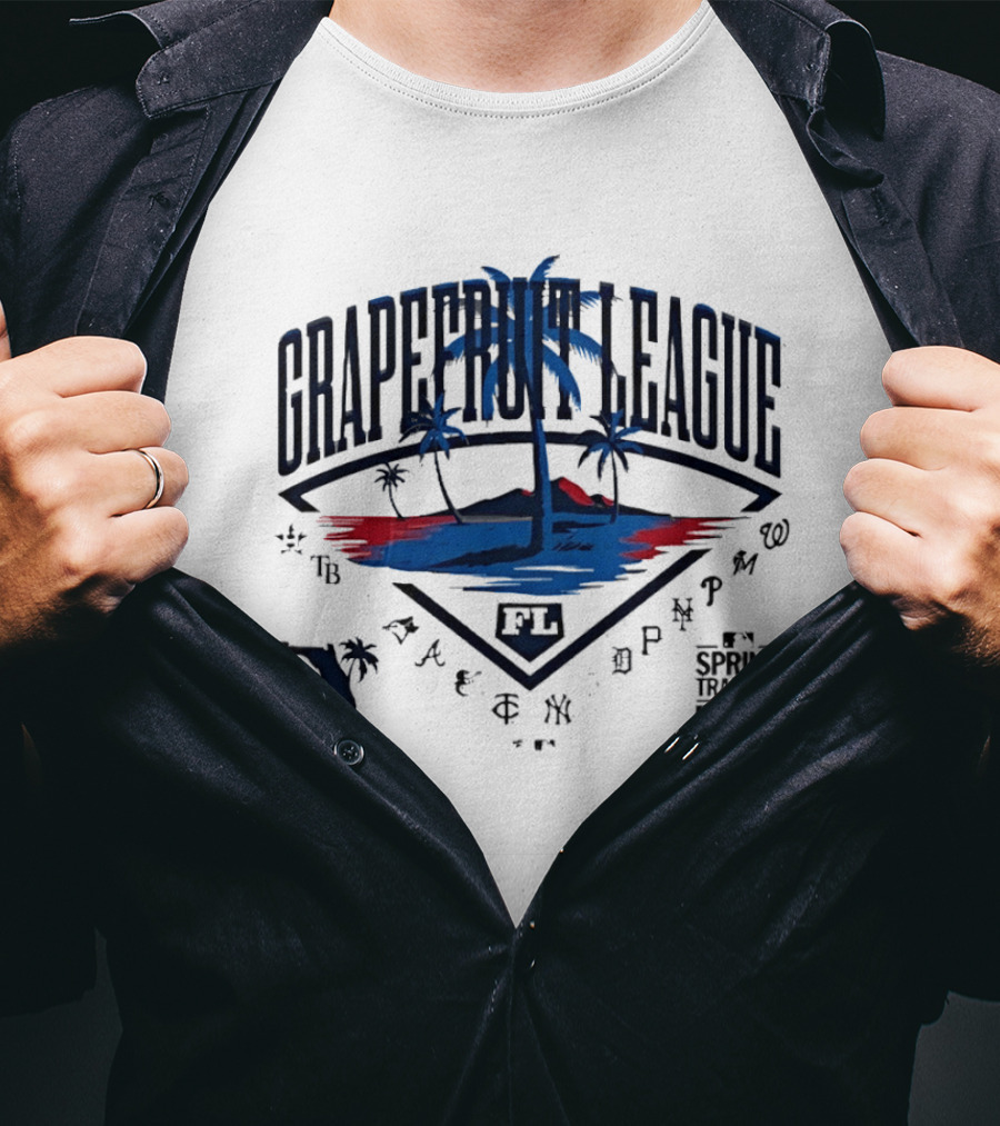 2026 Spring Training Grapefruit League Florida Baseball MLB Teams Palm Trees Tampa Miami T-Shirt