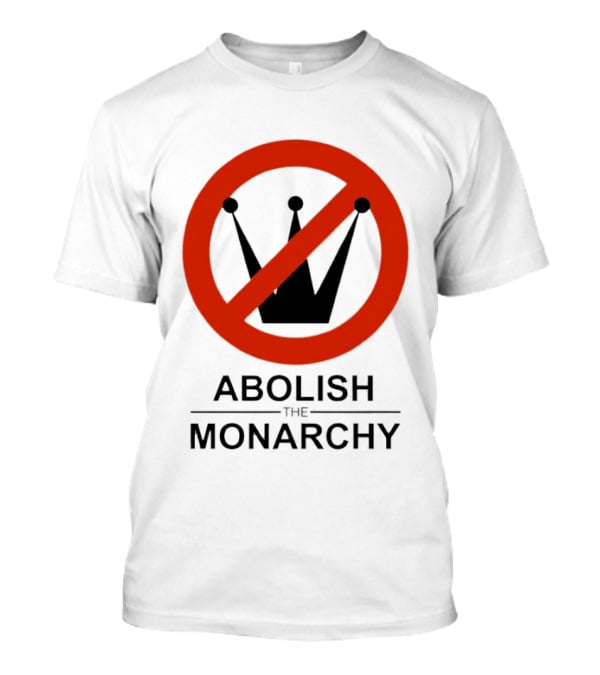 Abolish The Monarchy Crown Symbol With Red Strike Through T-Shirt