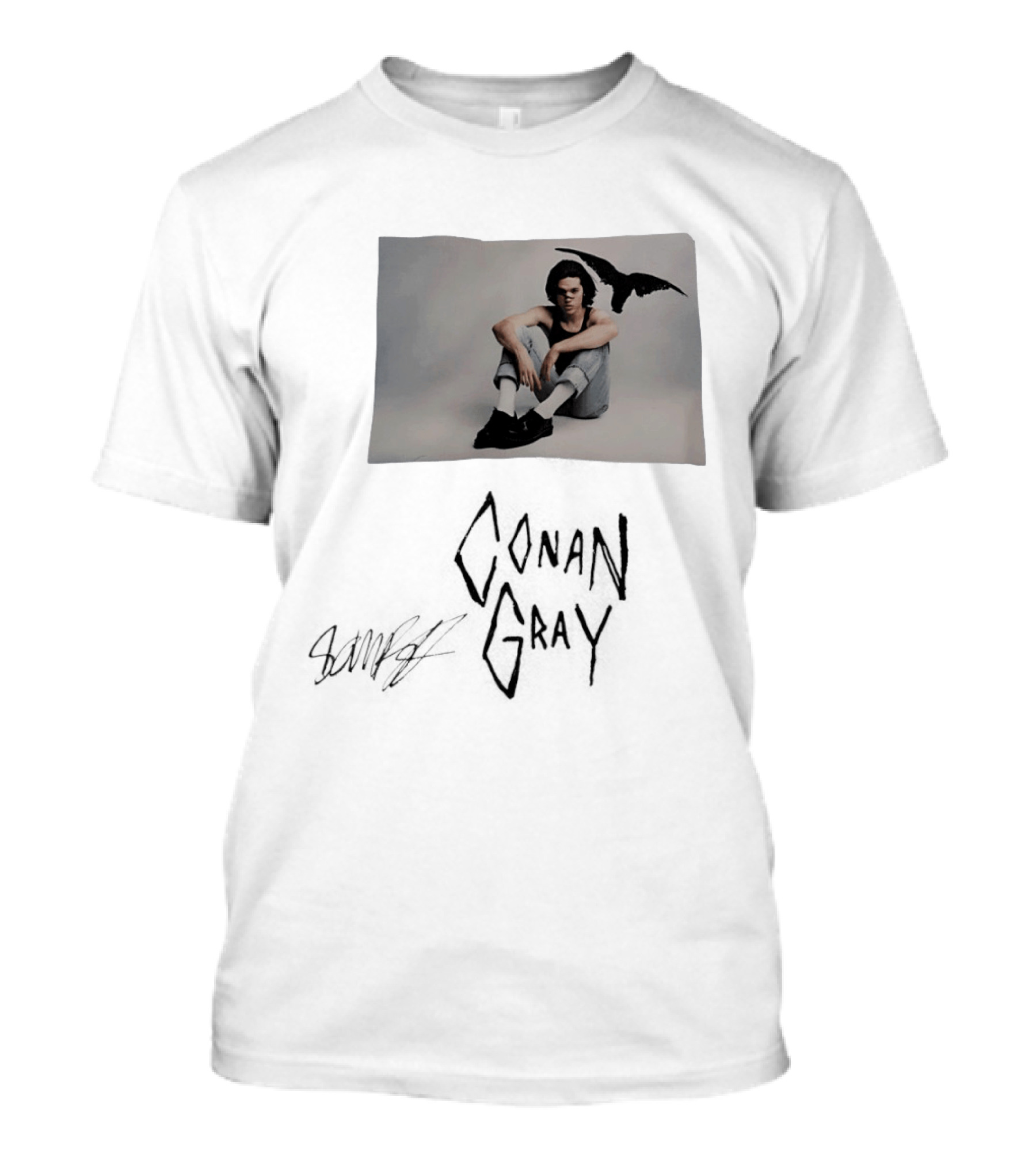 Conan Gray Sitting Pose With Bird T-Shirt