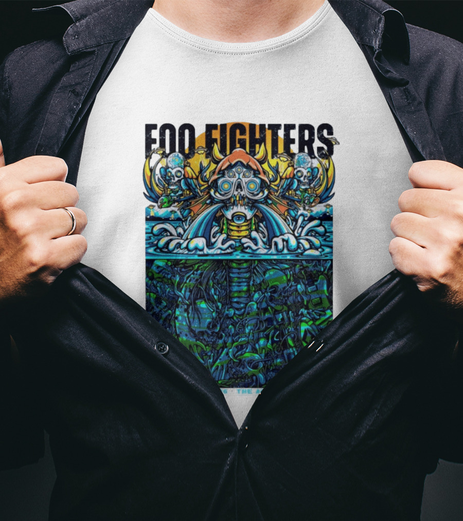 Foo Fighters Dublin 2026 Concert February 23 The Academy Venue Underwater Skeleton T-Shirt