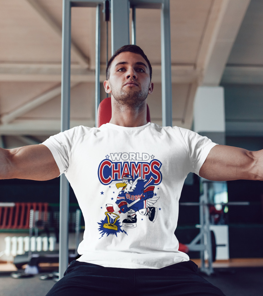 World Champs Old Boy Eagle Hockey Victory T-Shirt