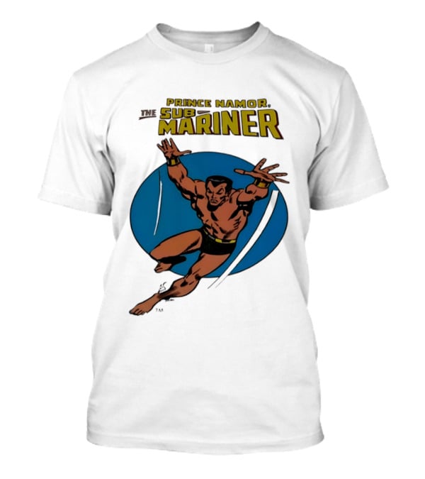 Prince Namor The Sub Mariner Iconic Comic Character Retro Dive T-Shirt