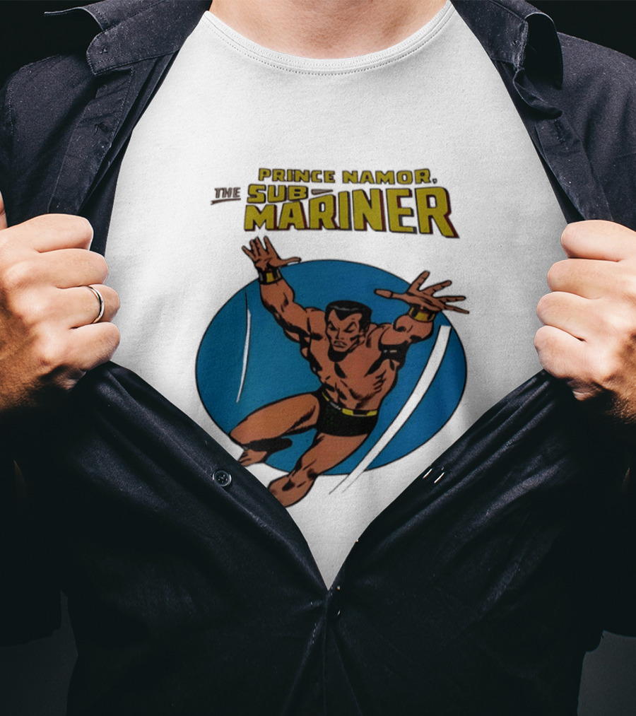 Prince Namor The Sub Mariner Iconic Comic Character Retro Dive T-Shirt
