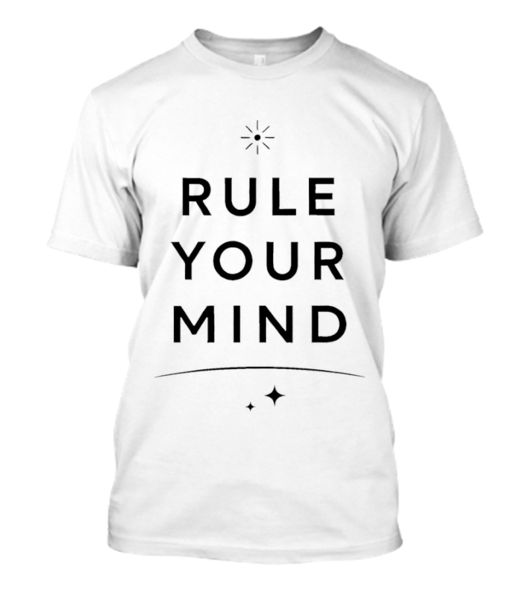 Rule Your Mind Motivational Message With Stars And Lines T-Shirt