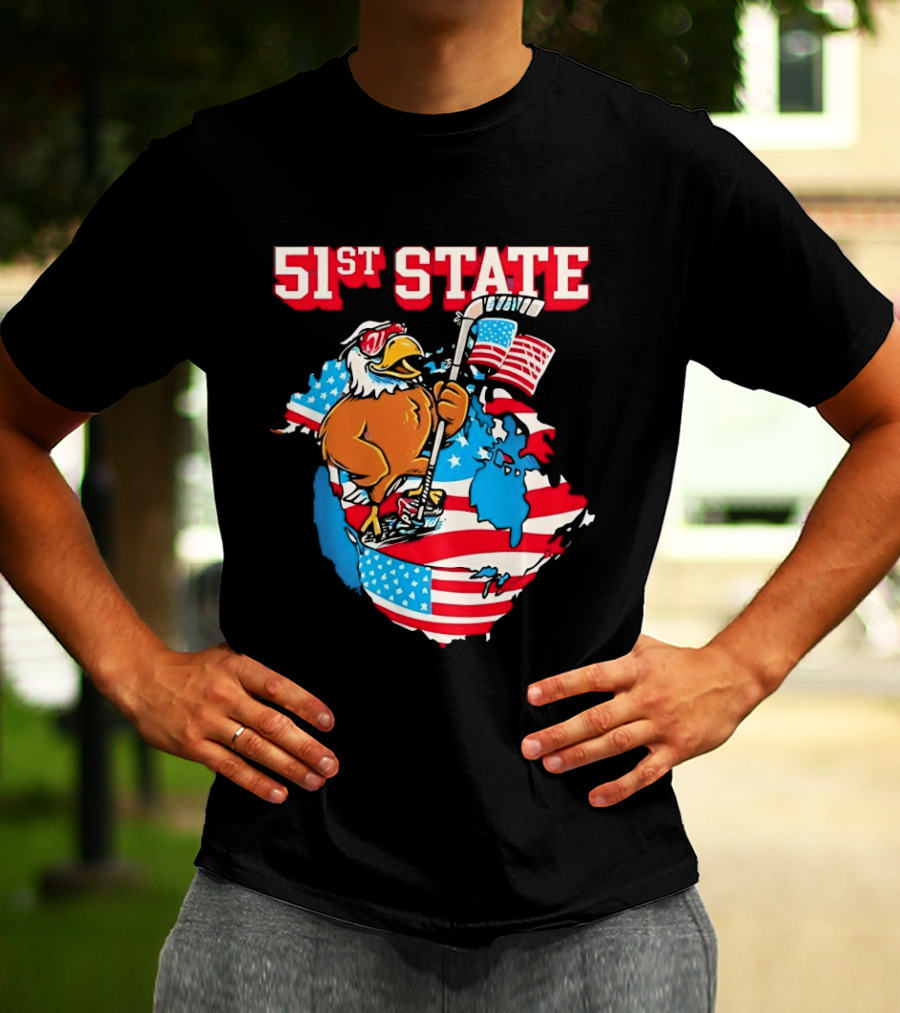 51st State American Eagle Pocket Flag T-Shirt