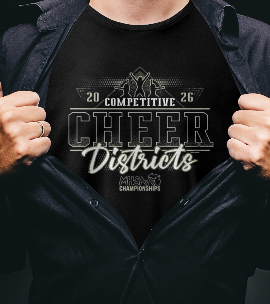 2026 Competitive Cheer Districts MHSAA Championships USA T-Shirt
