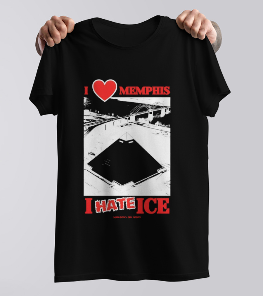 I Love Memphis I Hate Ice Slowdown Dry Goods Pyramid T-Shirt