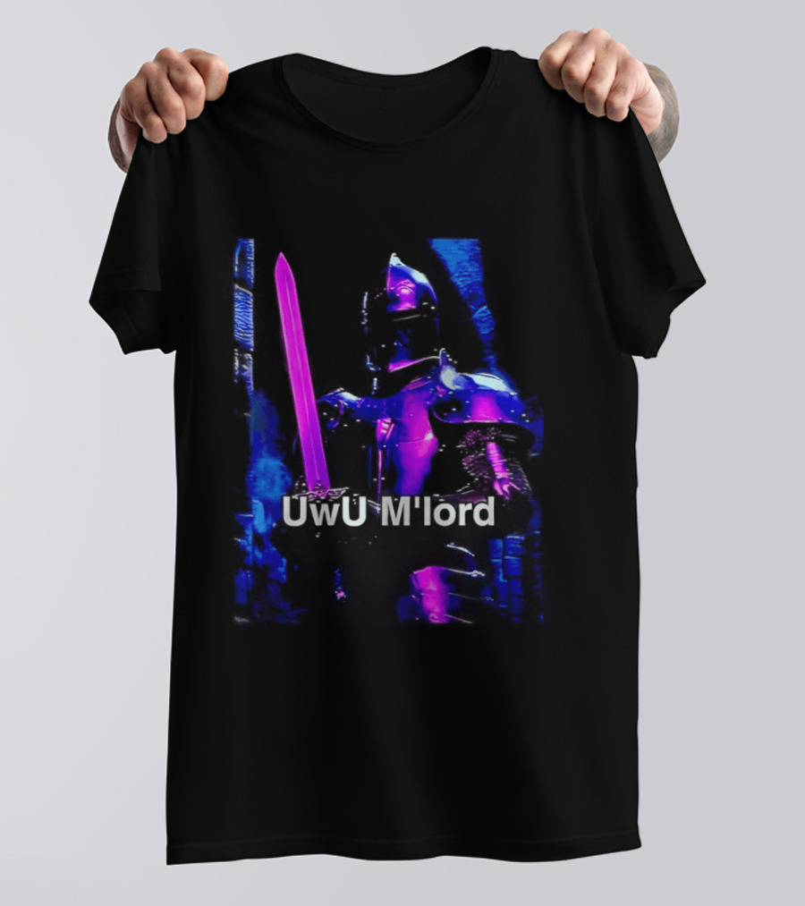 UwU M'lord Knight With Pink Sword And Armor Fantasy T-Shirt
