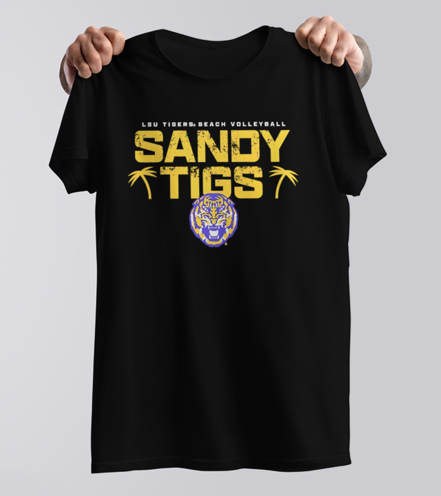 LSU Tigers Beach Volleyball Sandy Tigs T-Shirt