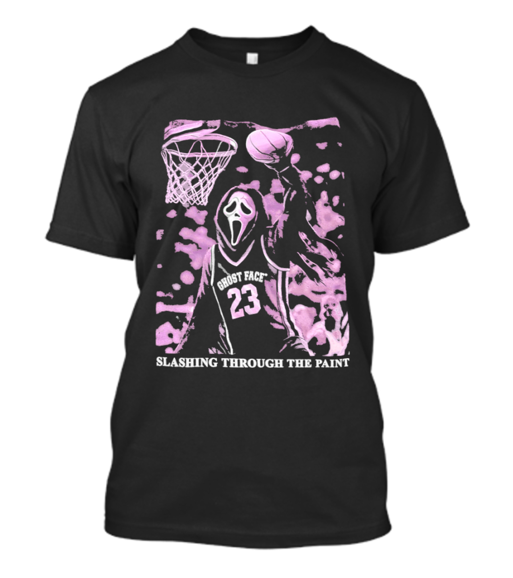 Ghost Face 23 Dunking Basketball Slashing Through The Paint T-Shirt