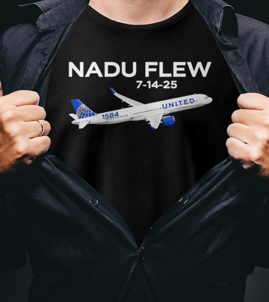 Nadu Flew United 1584 Flight 7 14 25 T-Shirt