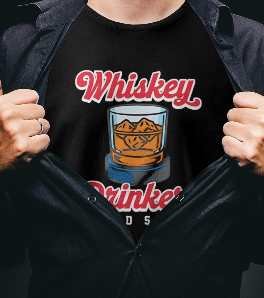 Whiskey Drinkers Ice Hockey United States Proud Fan Gear T-Shirt