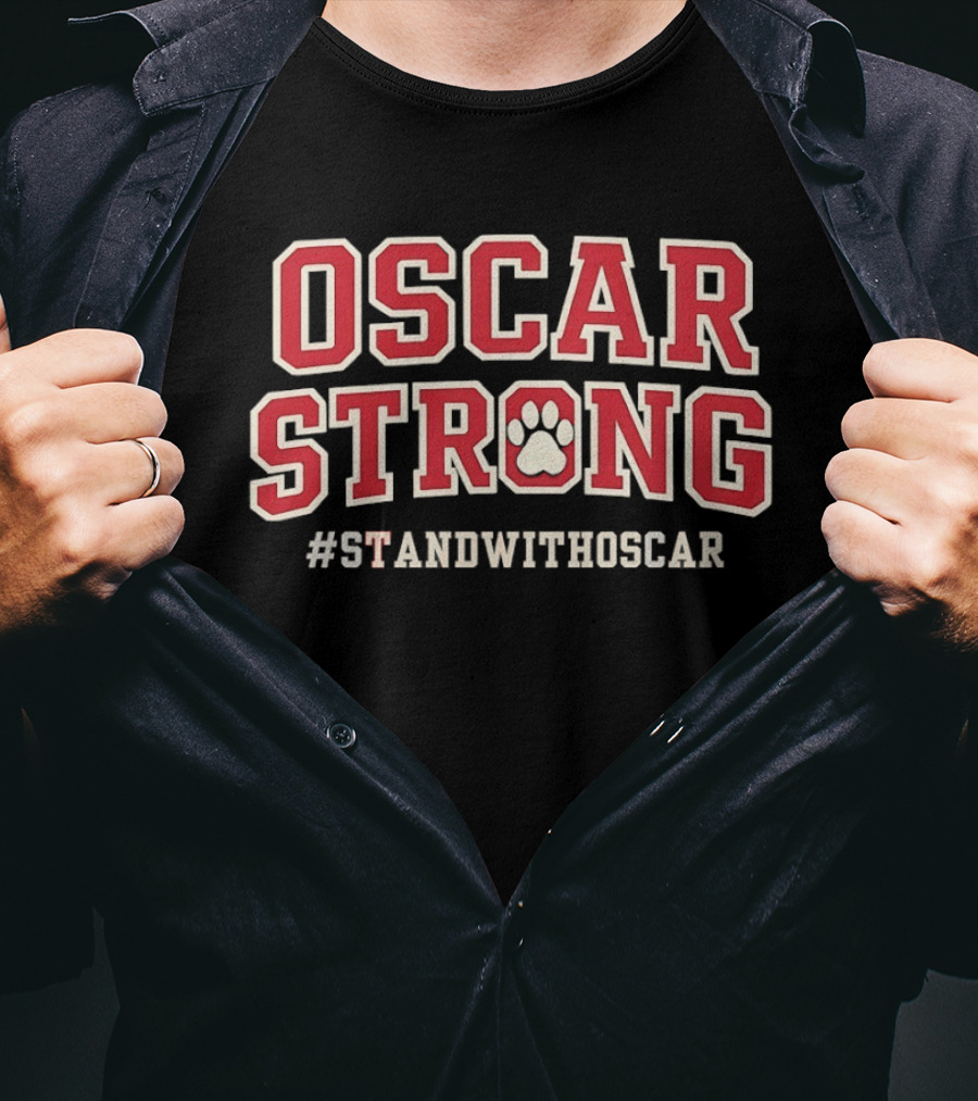 Oscar Strong Paw Print Stand With Oscar T-Shirt