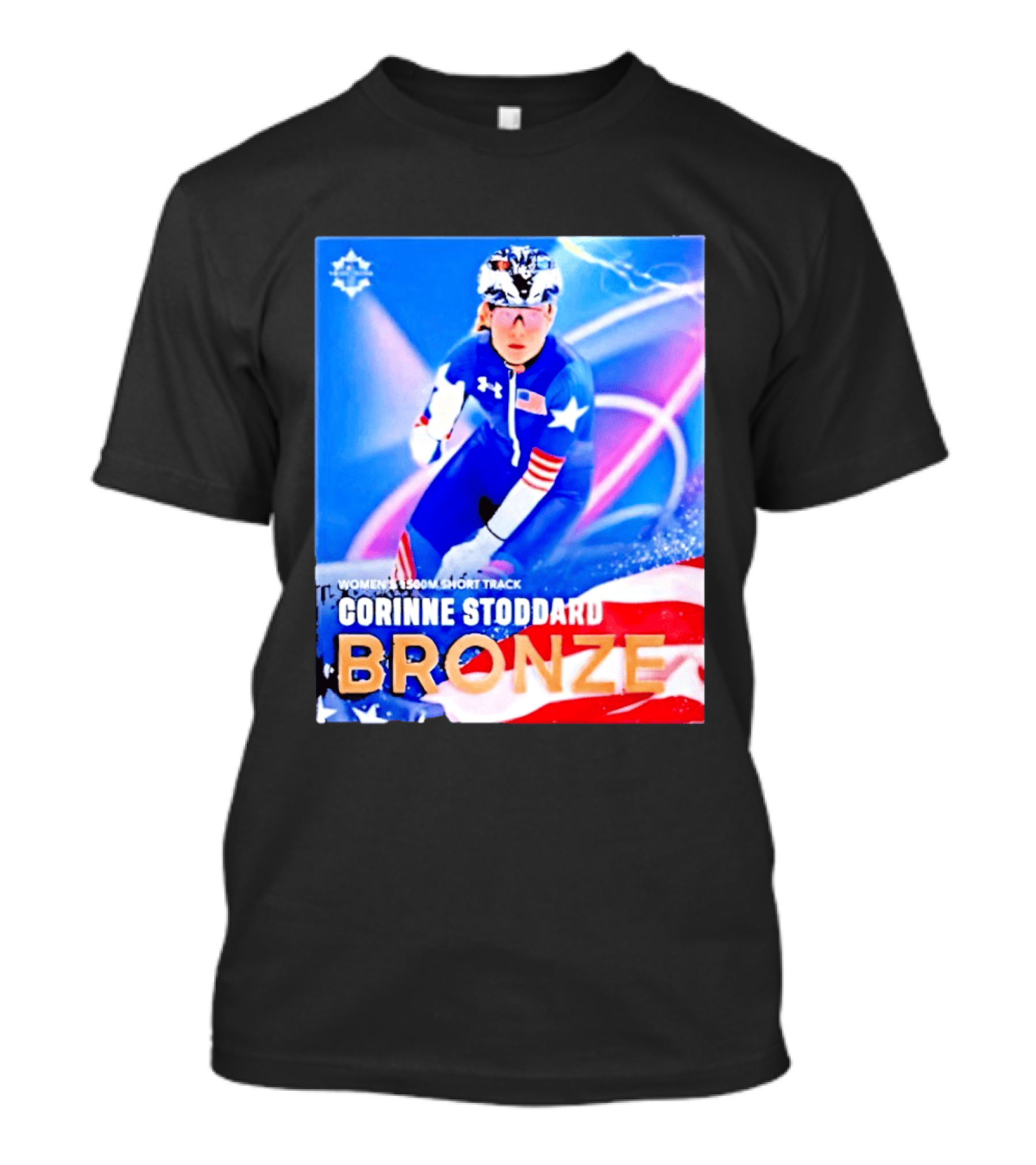 Womens 1500m Short Track Corinne Stoddard Bronze Milan Cortina 2026 T-Shirt