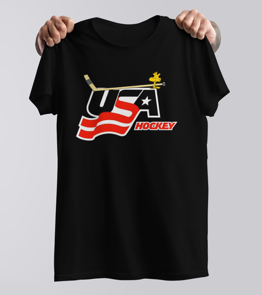 Woodstock USA Hockey With Hockey Stick T-Shirt