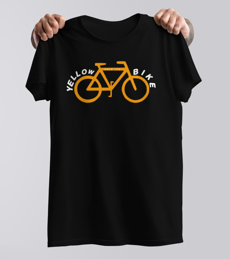 Yellow Bike Hard Life Bicycle Adventure T-Shirt