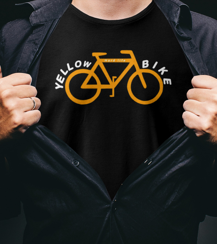 Yellow Bike Hard Life Bicycle Adventure T-Shirt