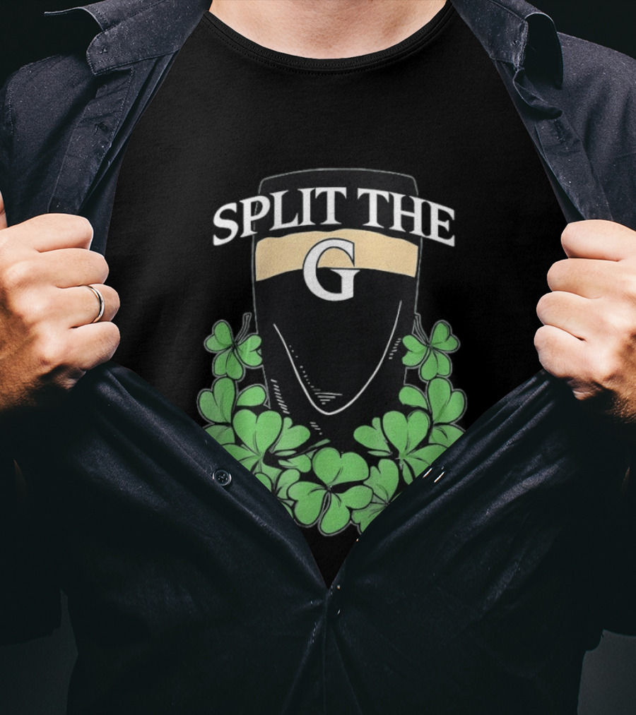 Split The G Shamrock Clover St. Patrick's Day Pint T-Shirt