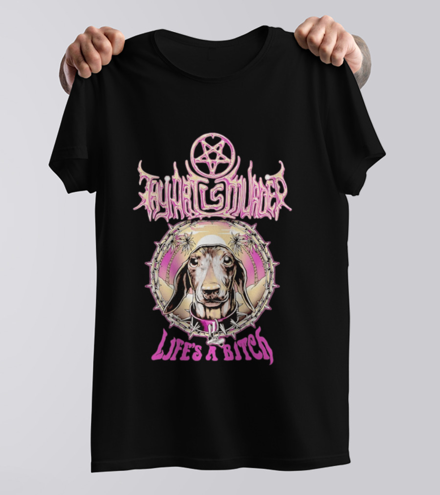 Dachshund Cult Leader Life's A Bitch T-Shirt