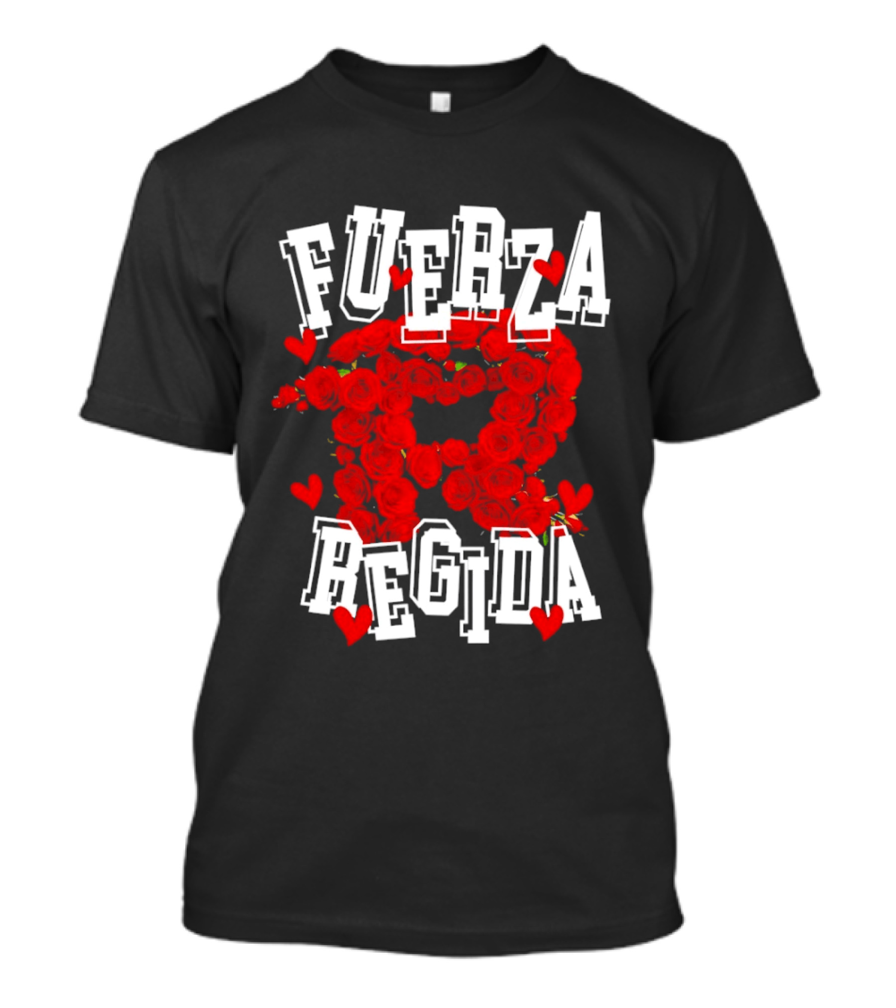 Fuerza Regida Red Rose Hearts T-Shirt