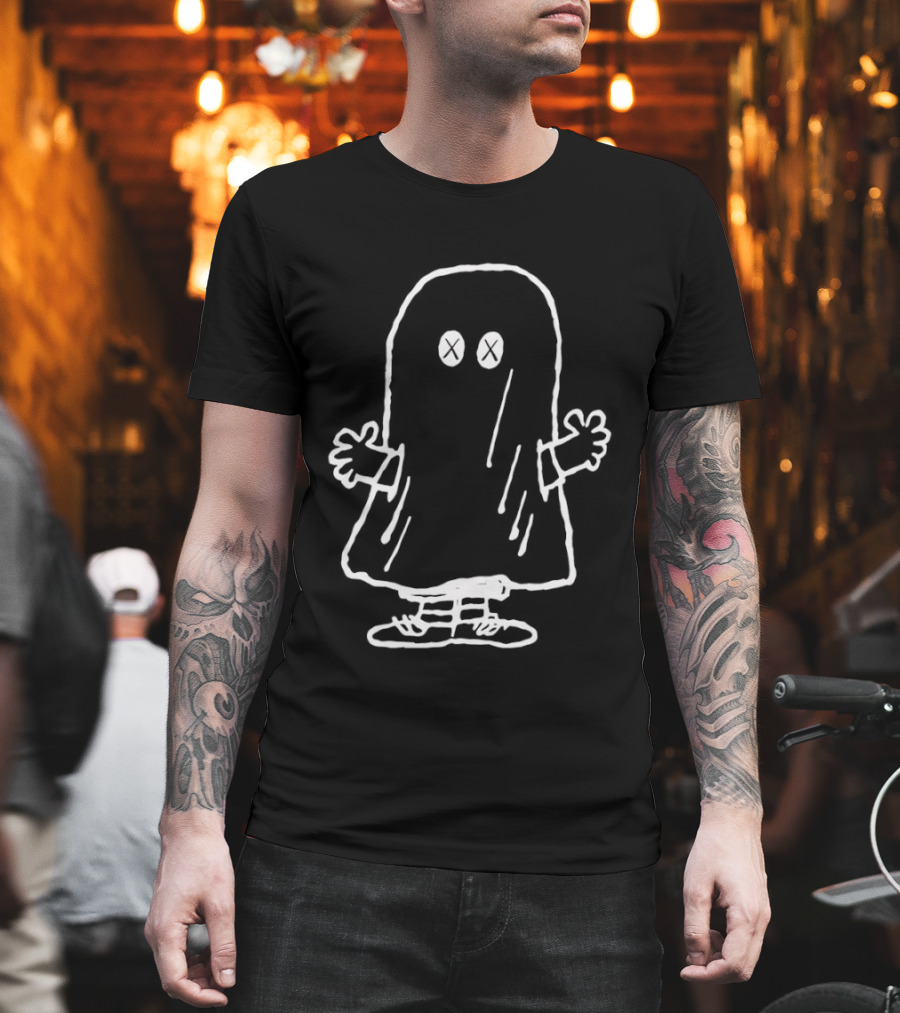 J Hope BTS Ghost White Sketch Character Drawing T-Shirt