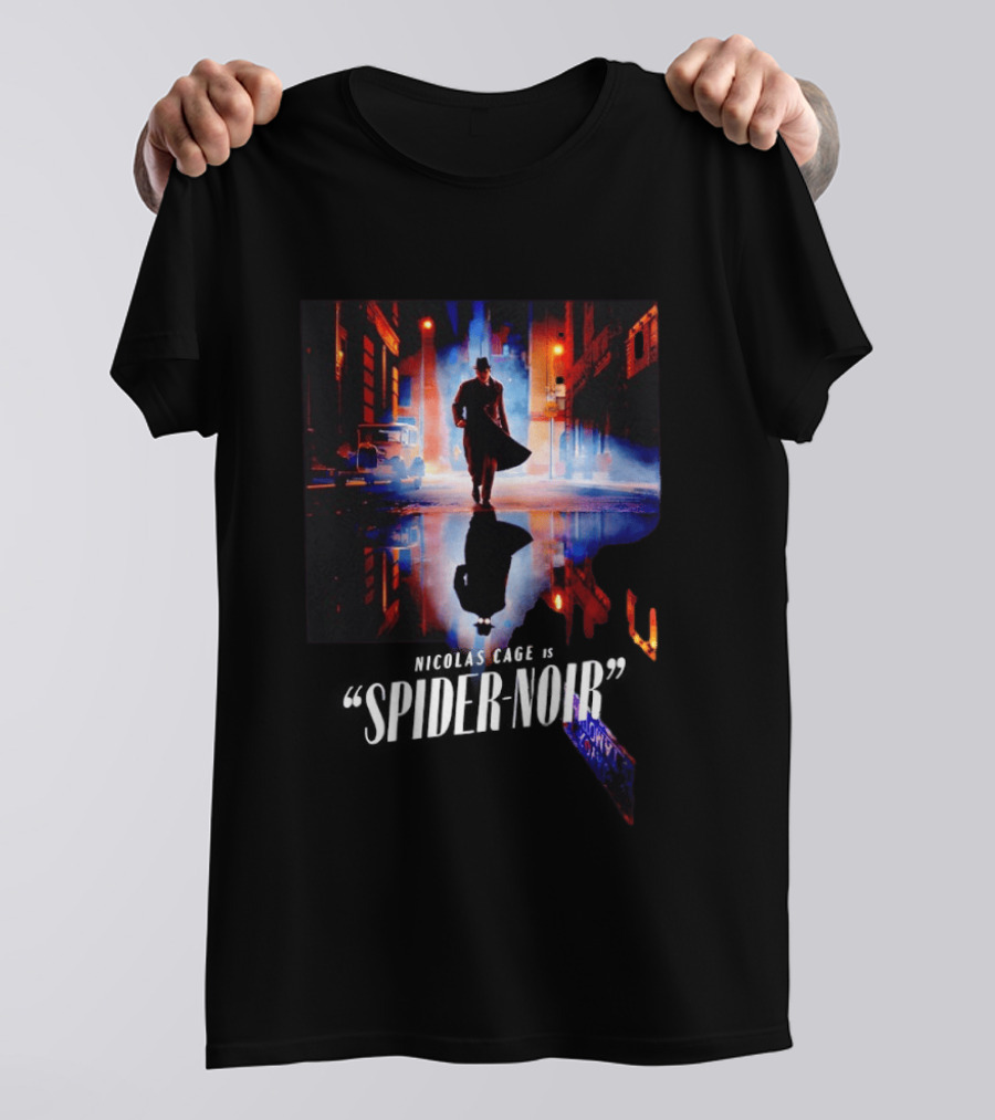 Marvel Spider Noir Nicolas Cage True Hue Full Color T-Shirt