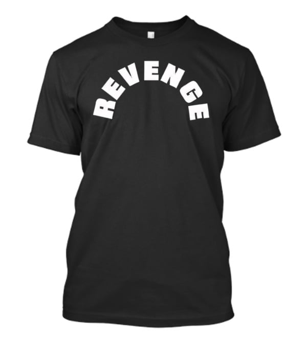 Revenge White Arched Bold Lettering T-Shirt