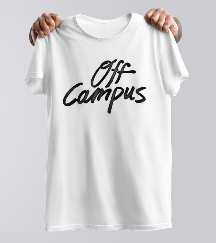Off Campus Handwritten Black T-Shirt