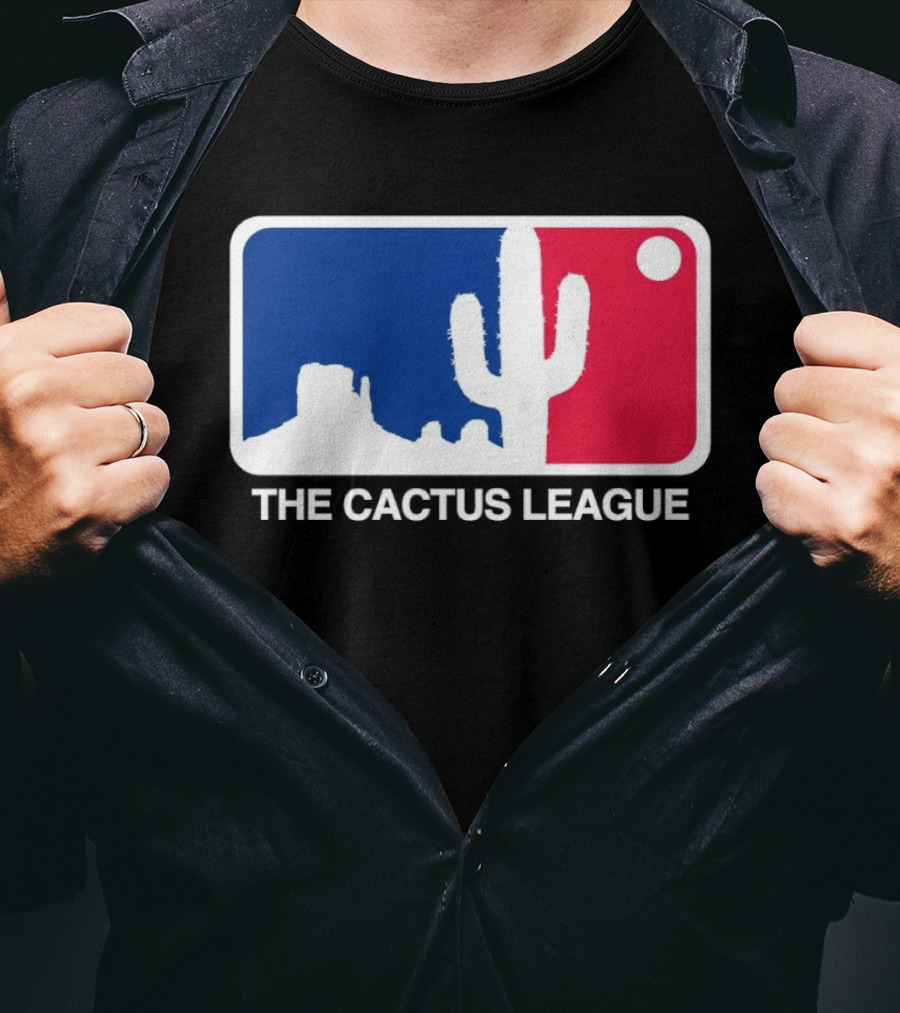 The Cactus League Baseball Logo Desert Cactus And Mesa Sun T-Shirt