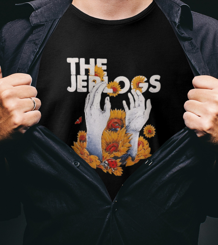 The Jep Logs Sunflowers And Ladybugs Blossoming Hands T-Shirt