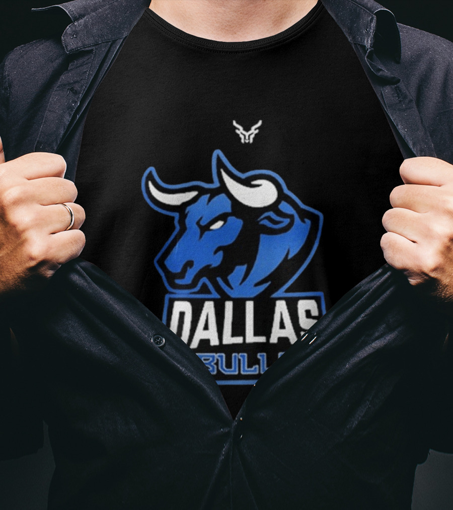Drinkin Bros Dallas Bulls Bold Blue Bullhead T-Shirt