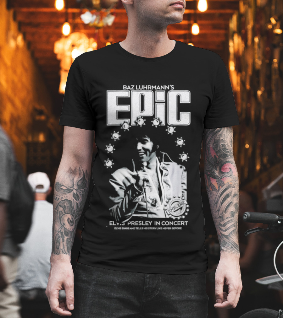Elvis Presley Baz Luhrmann's Epic Legend In Black & White T-Shirt
