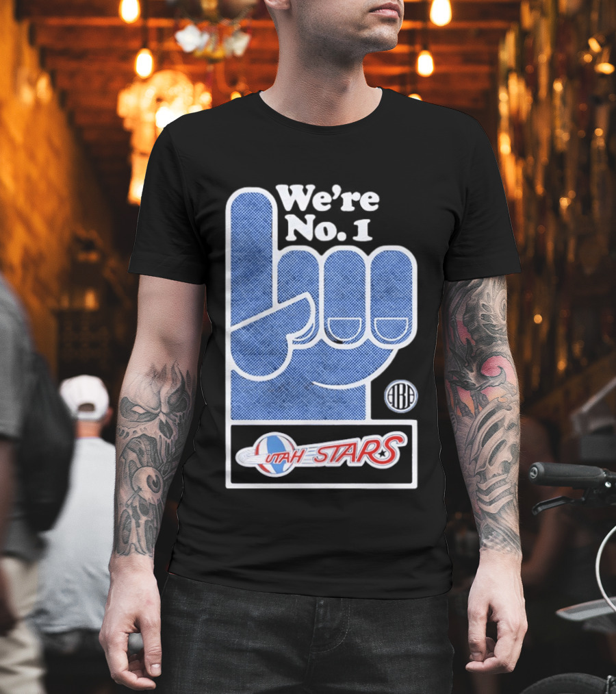 Utah Stars 1971 ABA Champs We're No 1 Foam Finger T-Shirt