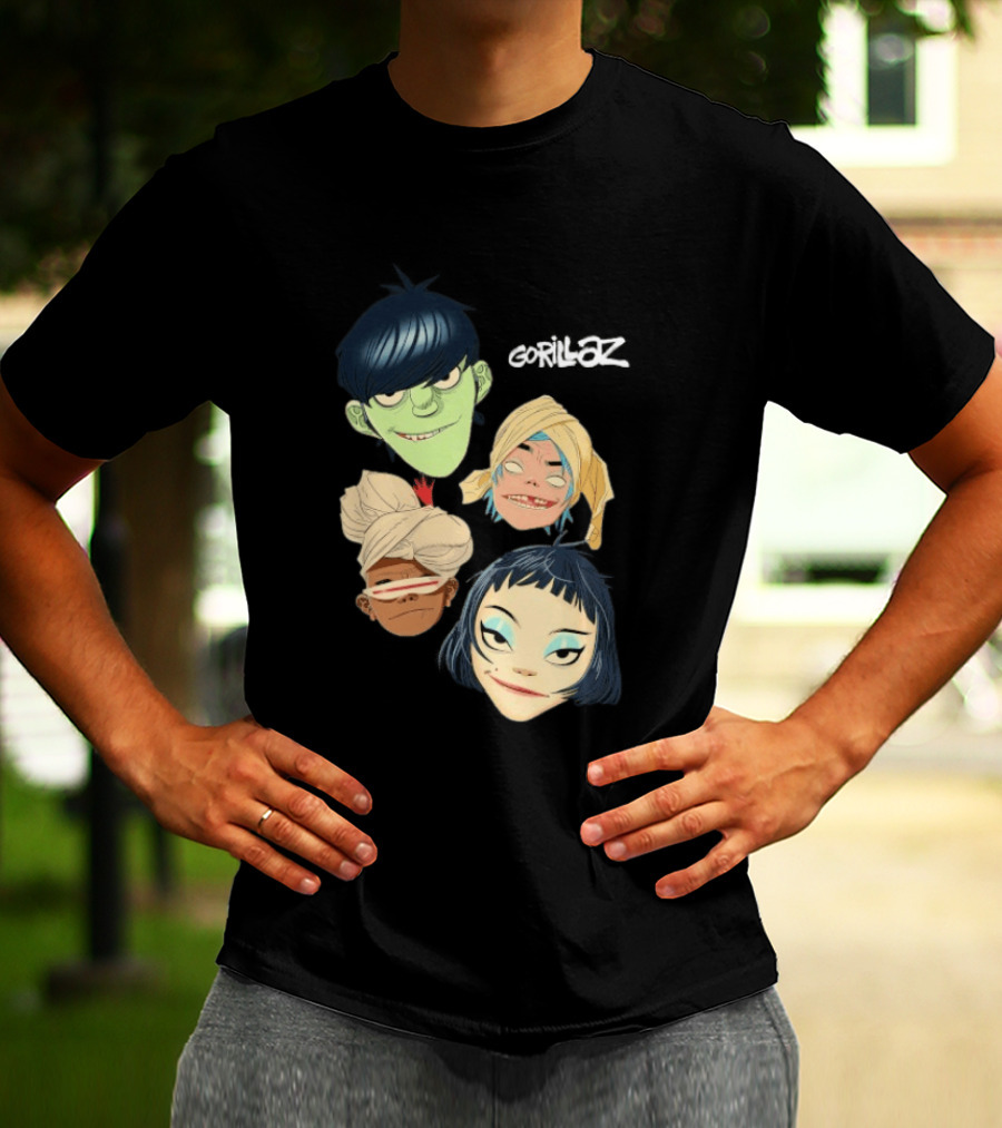 Gorillaz Band Characters The Mountain Heads T-Shirt
