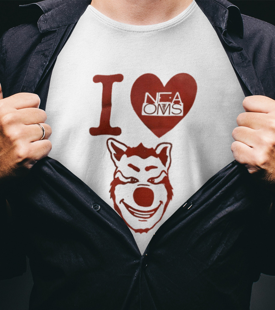 I Love NFAOMS Arkansas State Red Wolves Basketball T-Shirt