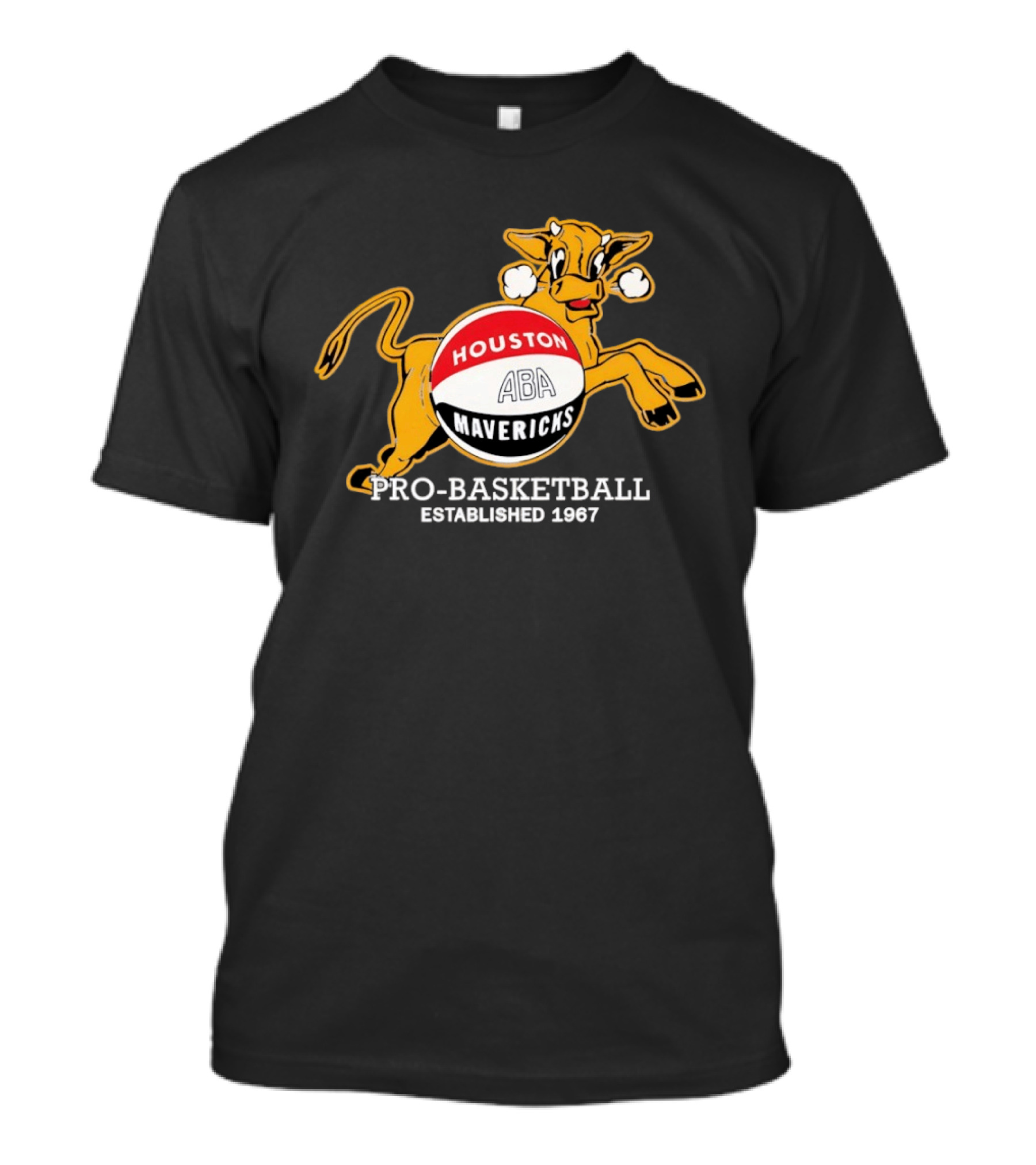 Houston Mavericks ABA Pro Basketball Established 1967 T-Shirt